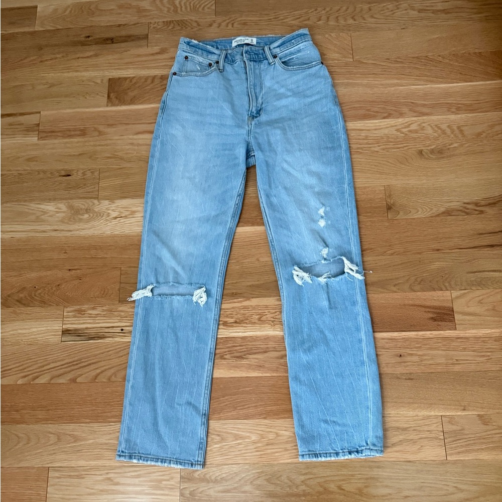 Abercrombie Curve Love Ankle Straight Jeans